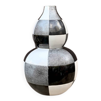 Grand vase design patchwork en céramique Todo Mundo (Hollande)