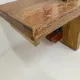 Vintage solid wooden school bench, 1970s
