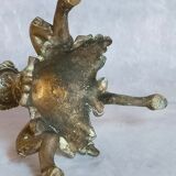 Bougeoir en bronze doré tripode XIXème