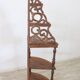 Antique walnut corner shelves 19th century