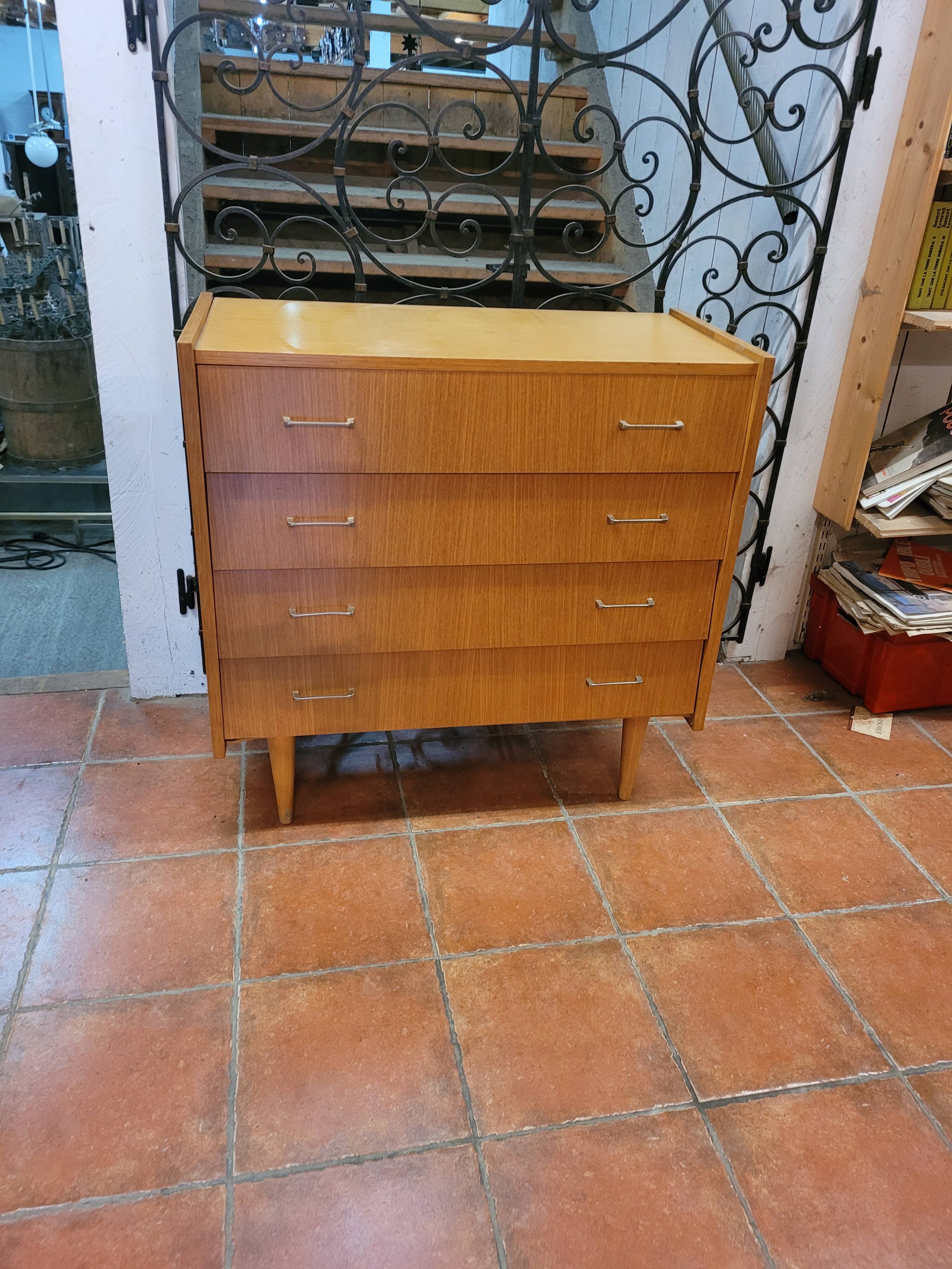 Vintage oak chest of drawers from the 60s