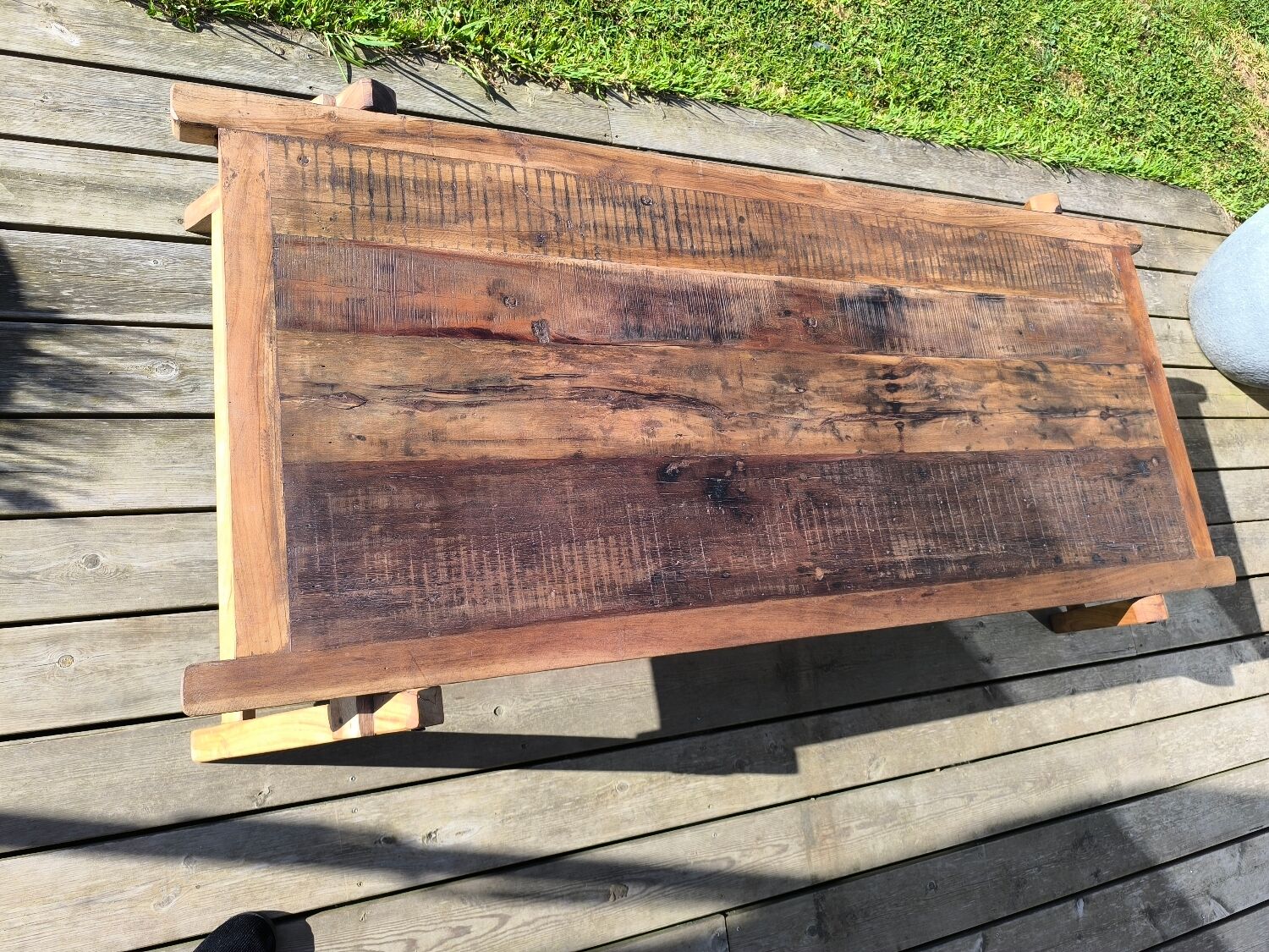 XXL coffee table in recycled wood - Industrial Style &