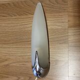 Pair of 1950s designer glass wall lights.