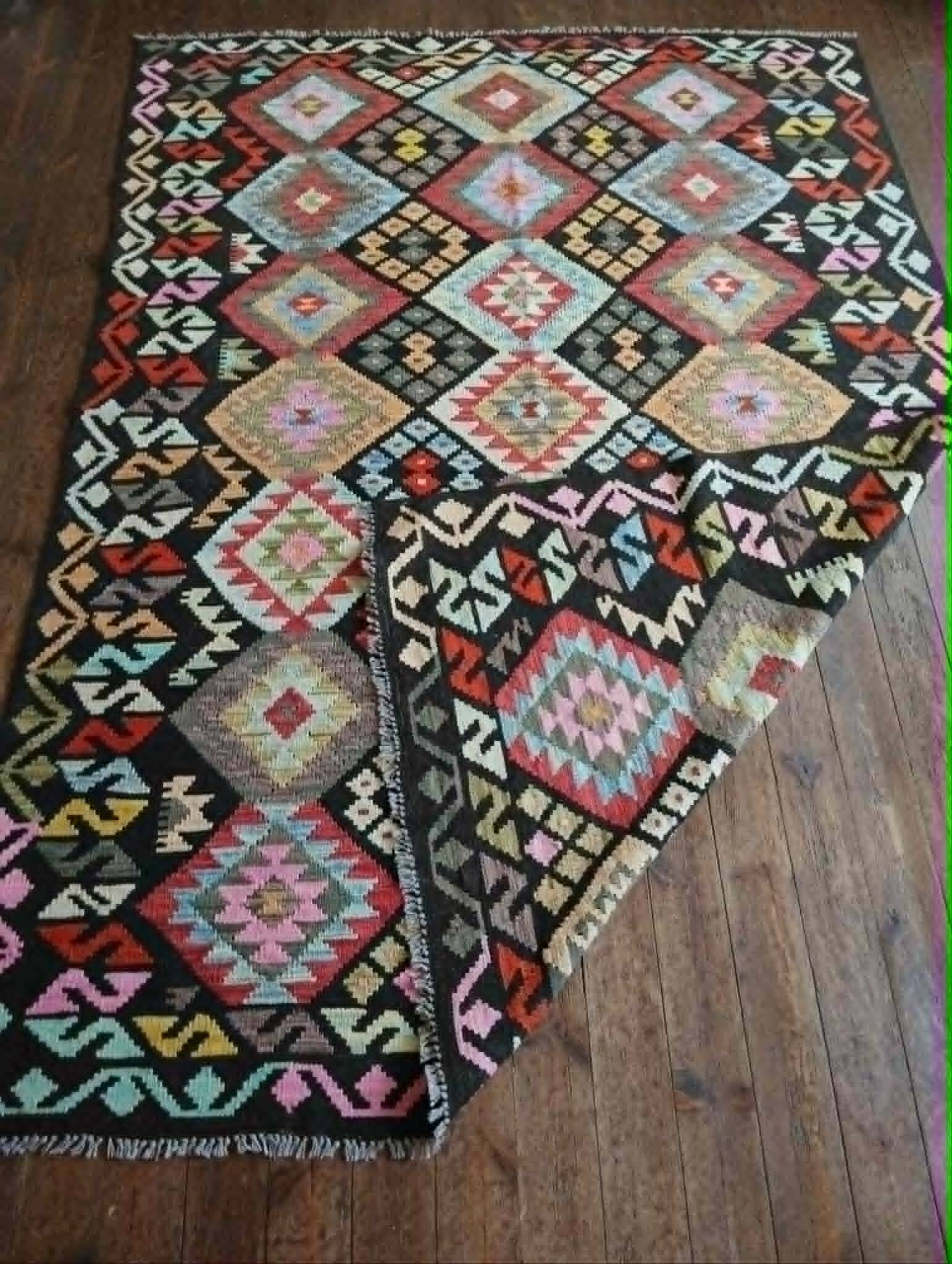 Kilim Persan Qashqaï fait main 260x184cm
