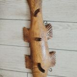 Wooden wall coat rack