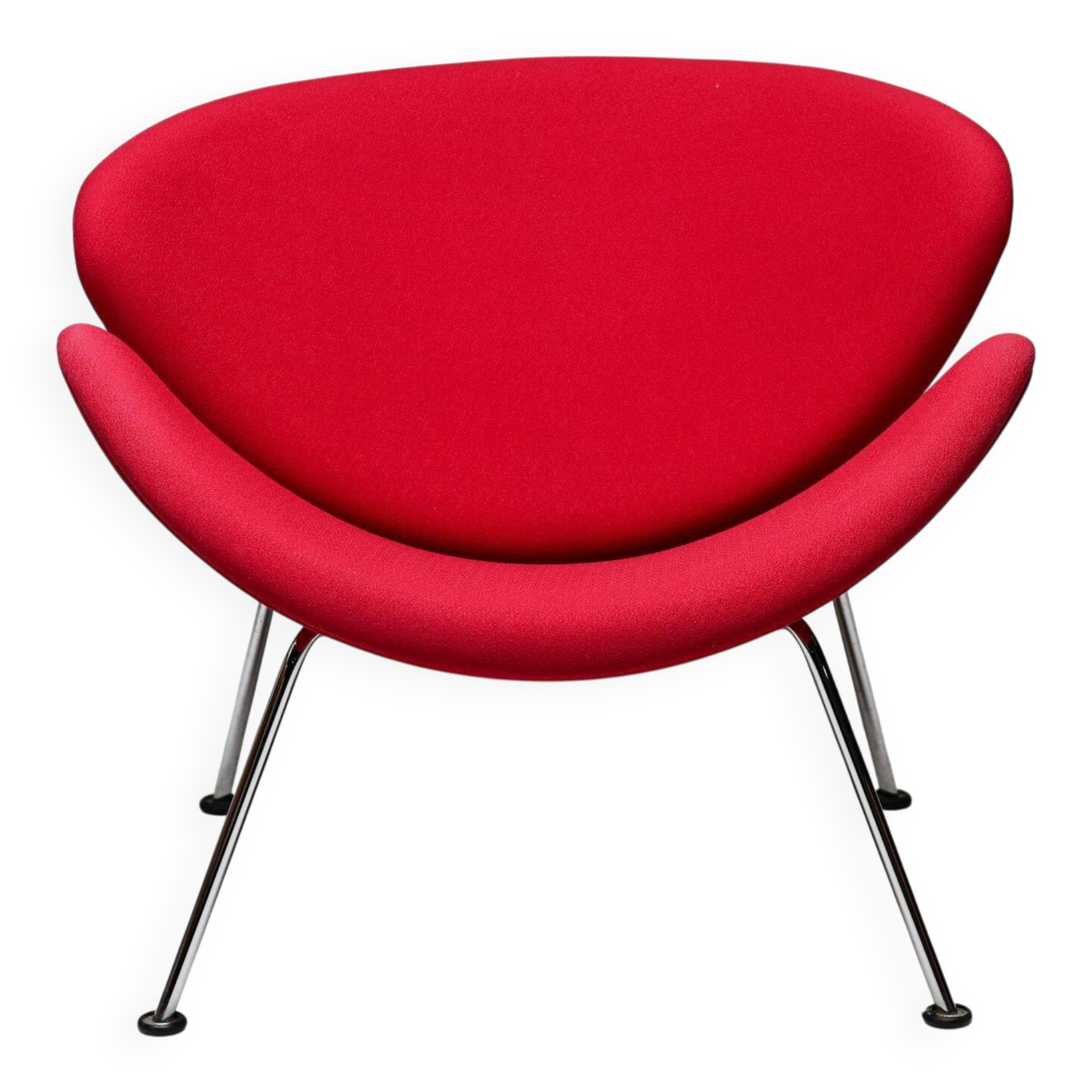 Mid-century modern chair with red and orange slices by Pierre Paulin