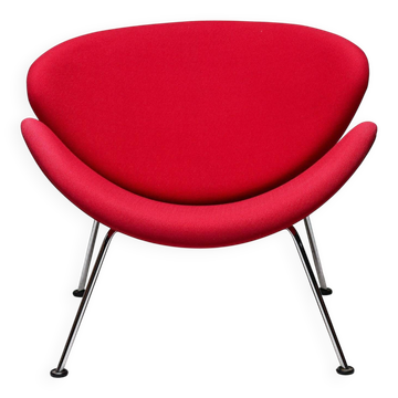 Mid-century modern chair with red and orange slices by Pierre Paulin