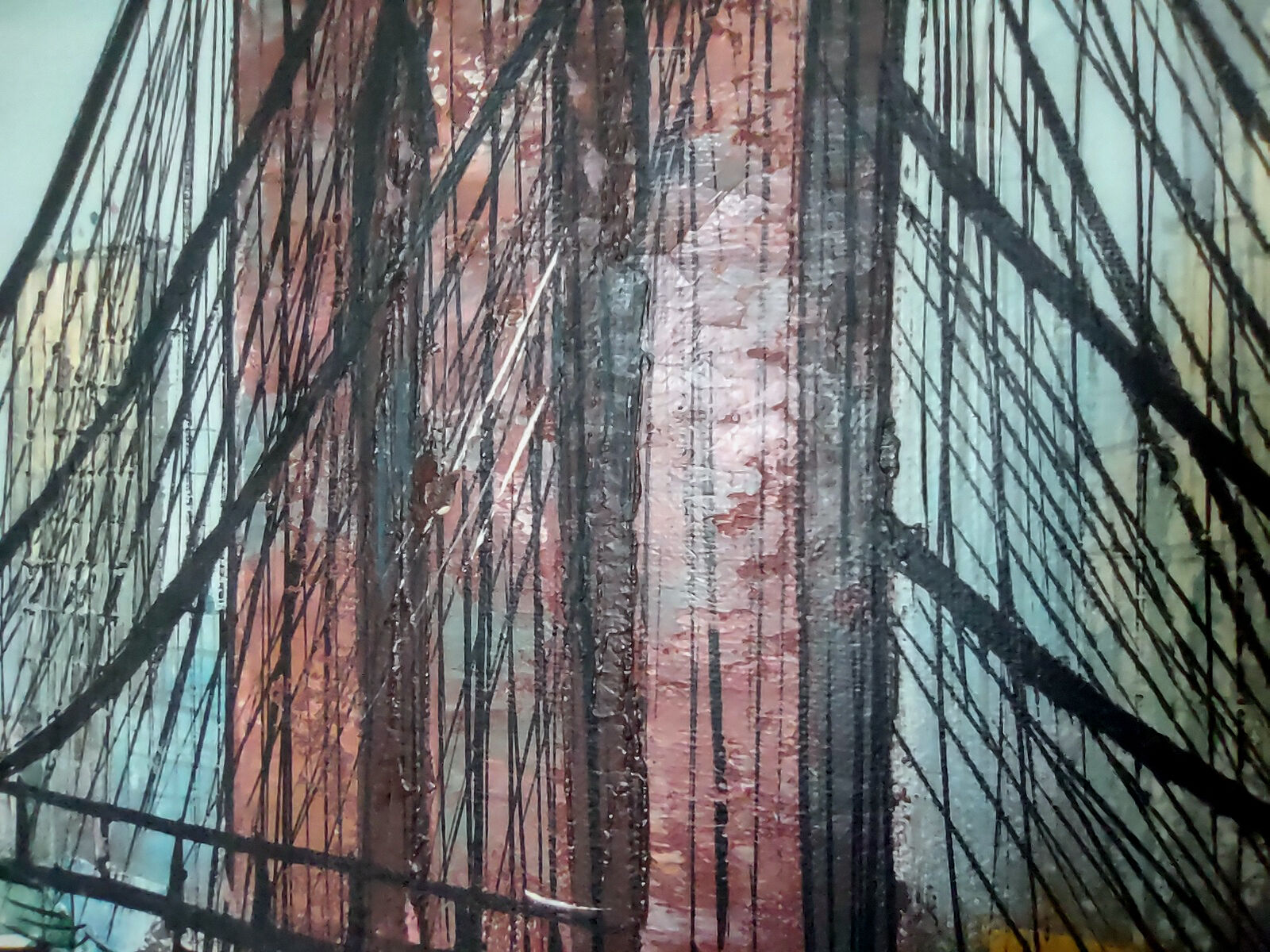 Painting the Brooklyn Bridge by Suzanne Duchamp