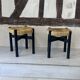 2 "Meribel" stools in black by Charlotte Perriand, 1960