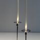 Bougeoir design en métal argenté