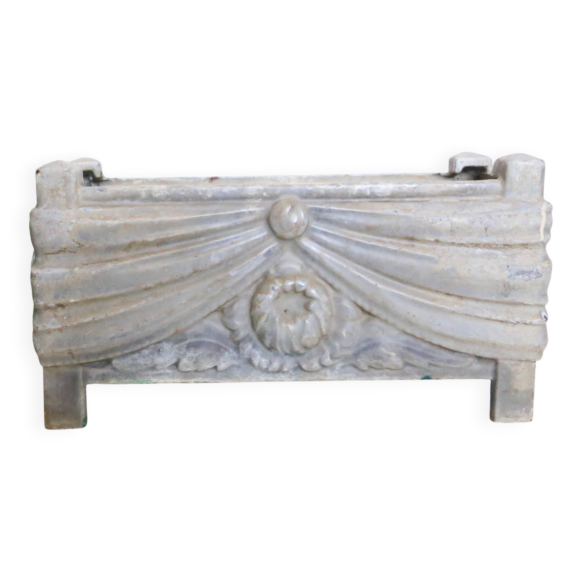 Art deco cast iron planter
