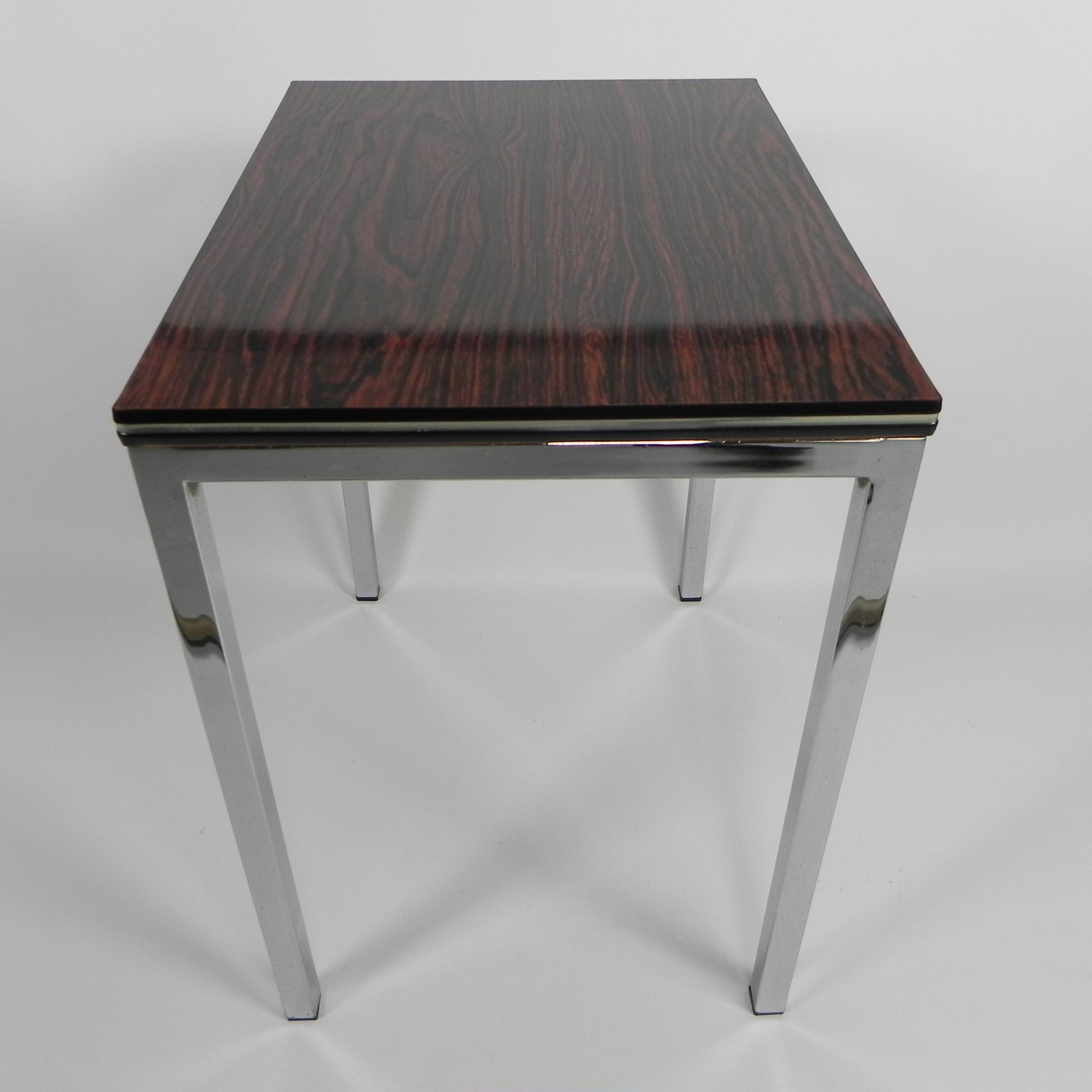 Table basse en formica et métal chromé, 1960s