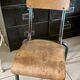 Old schoolboy chair child wood and metal