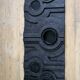 Wall sculpture, wood and black coating, late 1970s