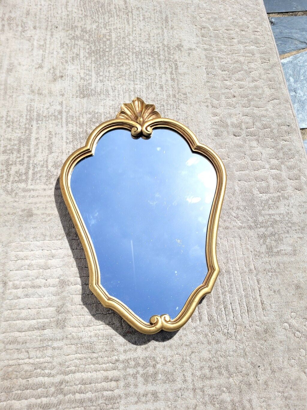 Vintage Louis XV style gold mirror 34.50cm