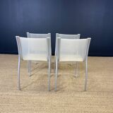 Set of 4 FPE chairs by Ron Arad for Kartell translucent grey 2000s Italy