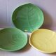 Three ceramic leaf cups 50s