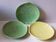 Three ceramic leaf cups 50s