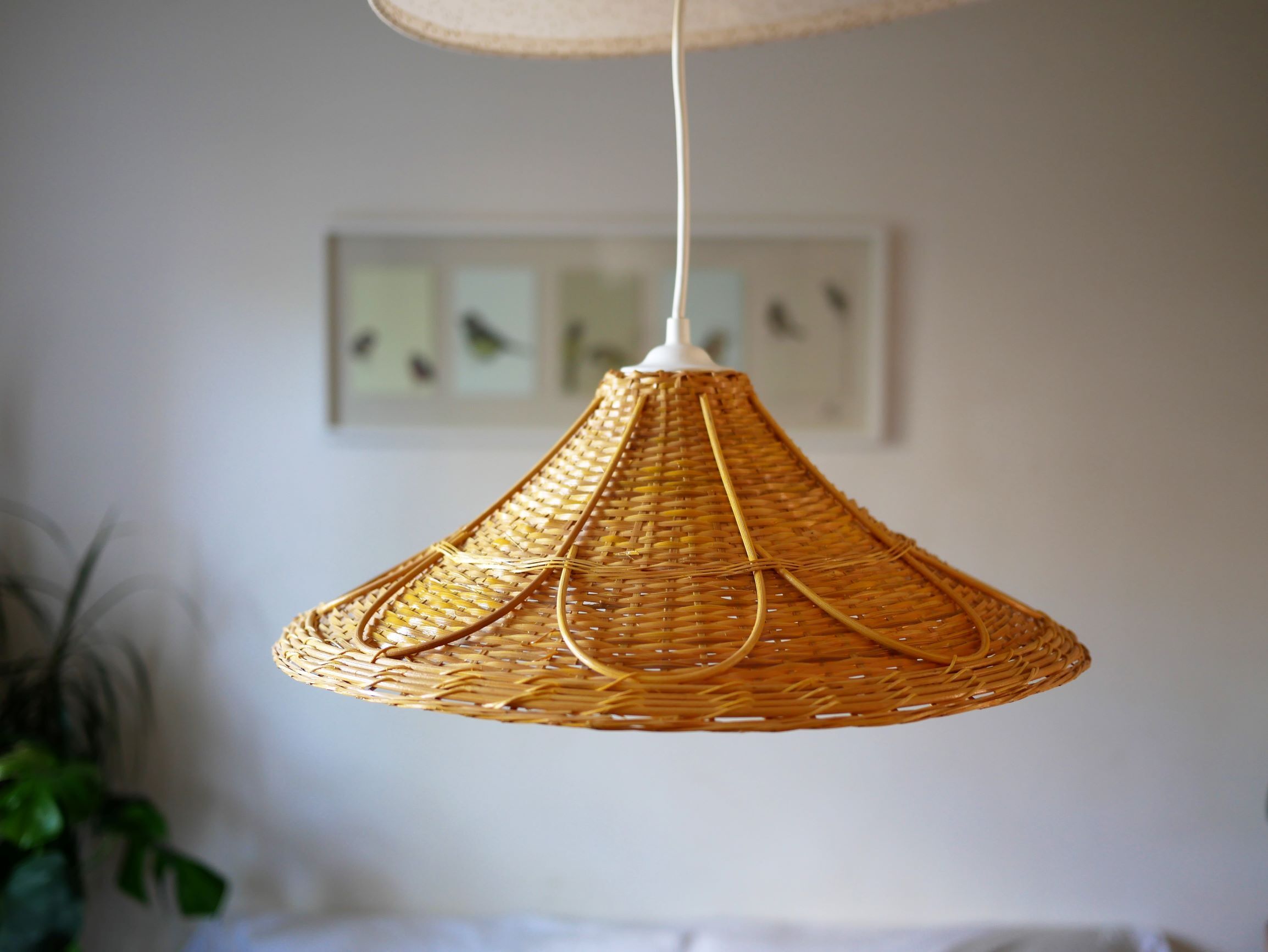 Vintage rattan suspension