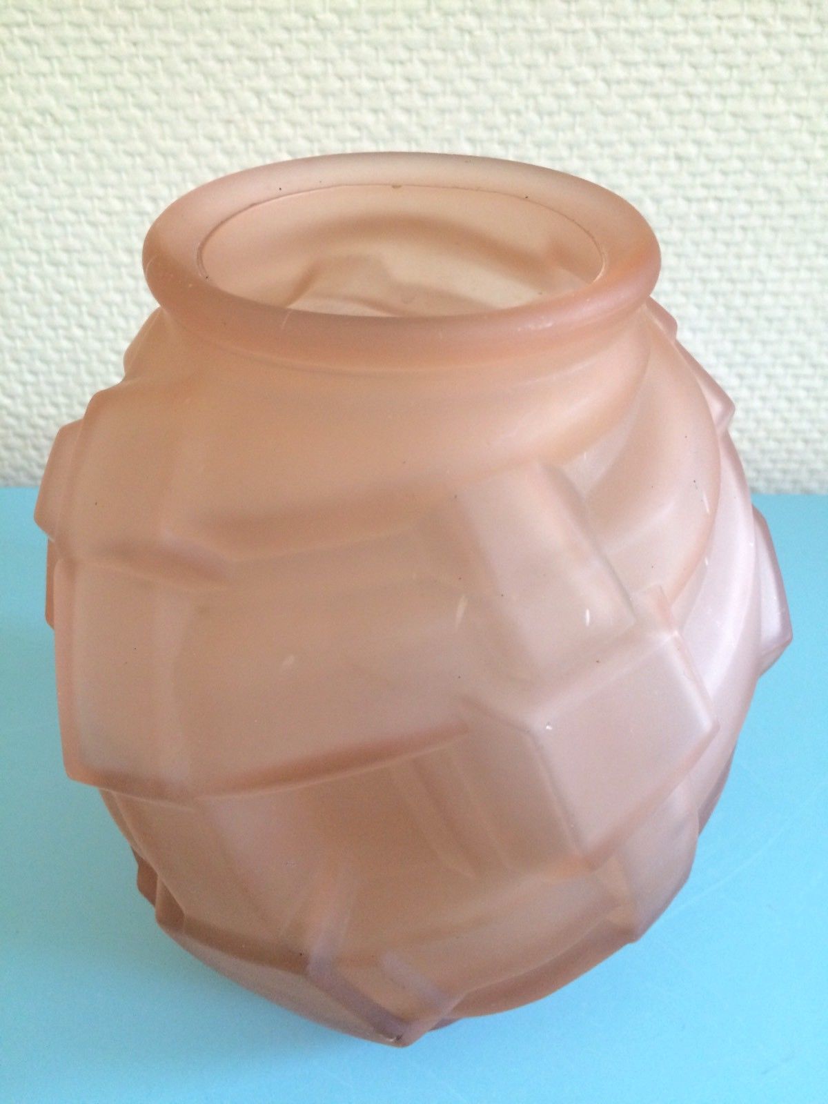 Art Deco Vase Relief In Molded Glass