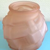 Art Deco Vase Relief In Molded Glass