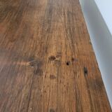 Table de travail française rustique antique de ferme, îlot Louis Philippe