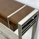Console de style Art déco en bois et métal chromé