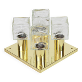 Large glass ice chandelier from Murano by Kalmar, Austria, 1960s.