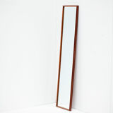 Scandinavian vintage rectangular teak mirror, 1960
