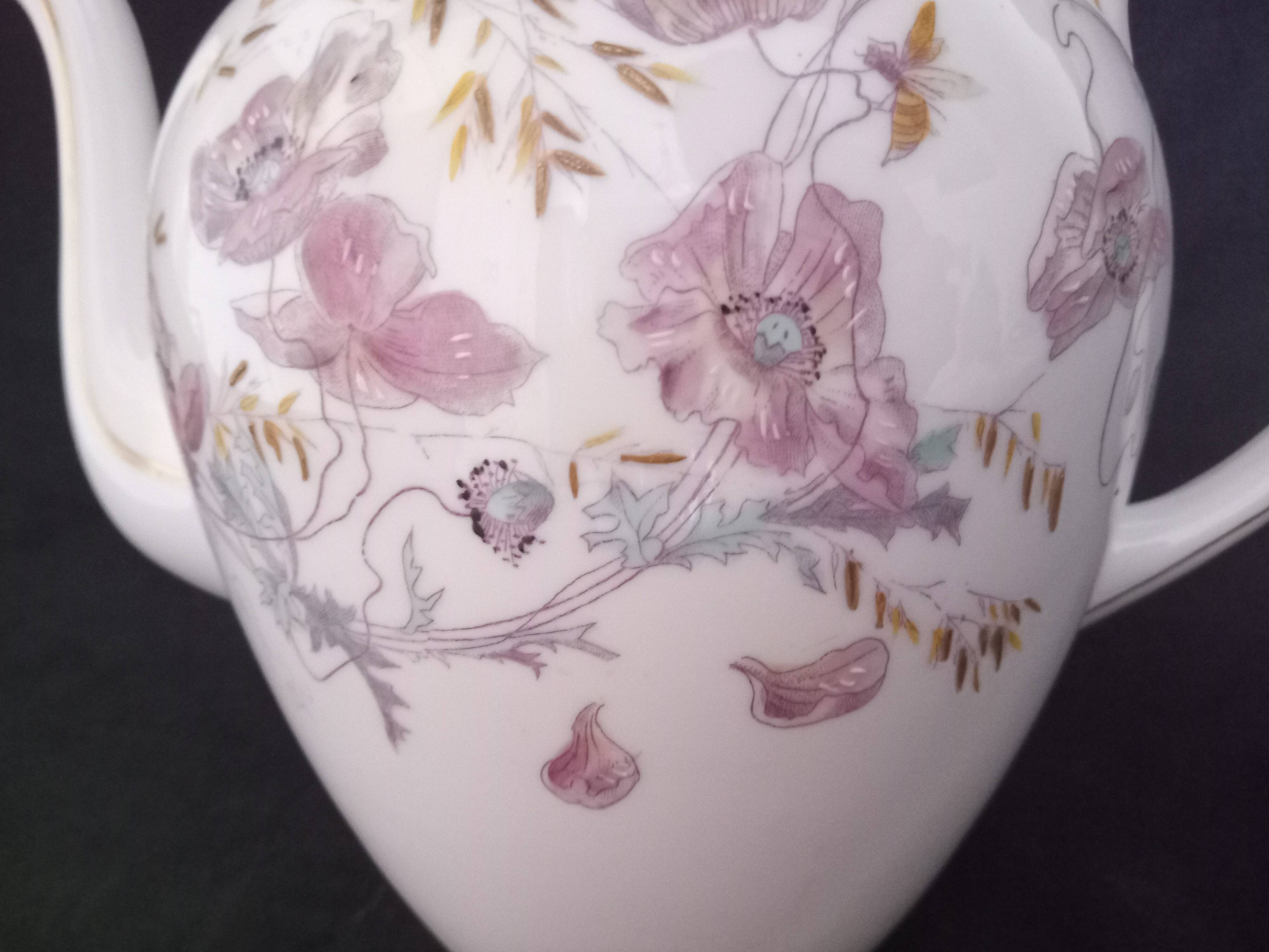 Art Nouveau coffee service for 8 people in Paris porcelain