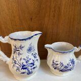 Matching coffee set in Sarreguemines earthenware - Lancaster model
