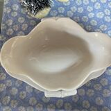 Antique porcelain gravy boat with bamboo motif