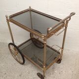 Vintage wheeled service in gilded metal