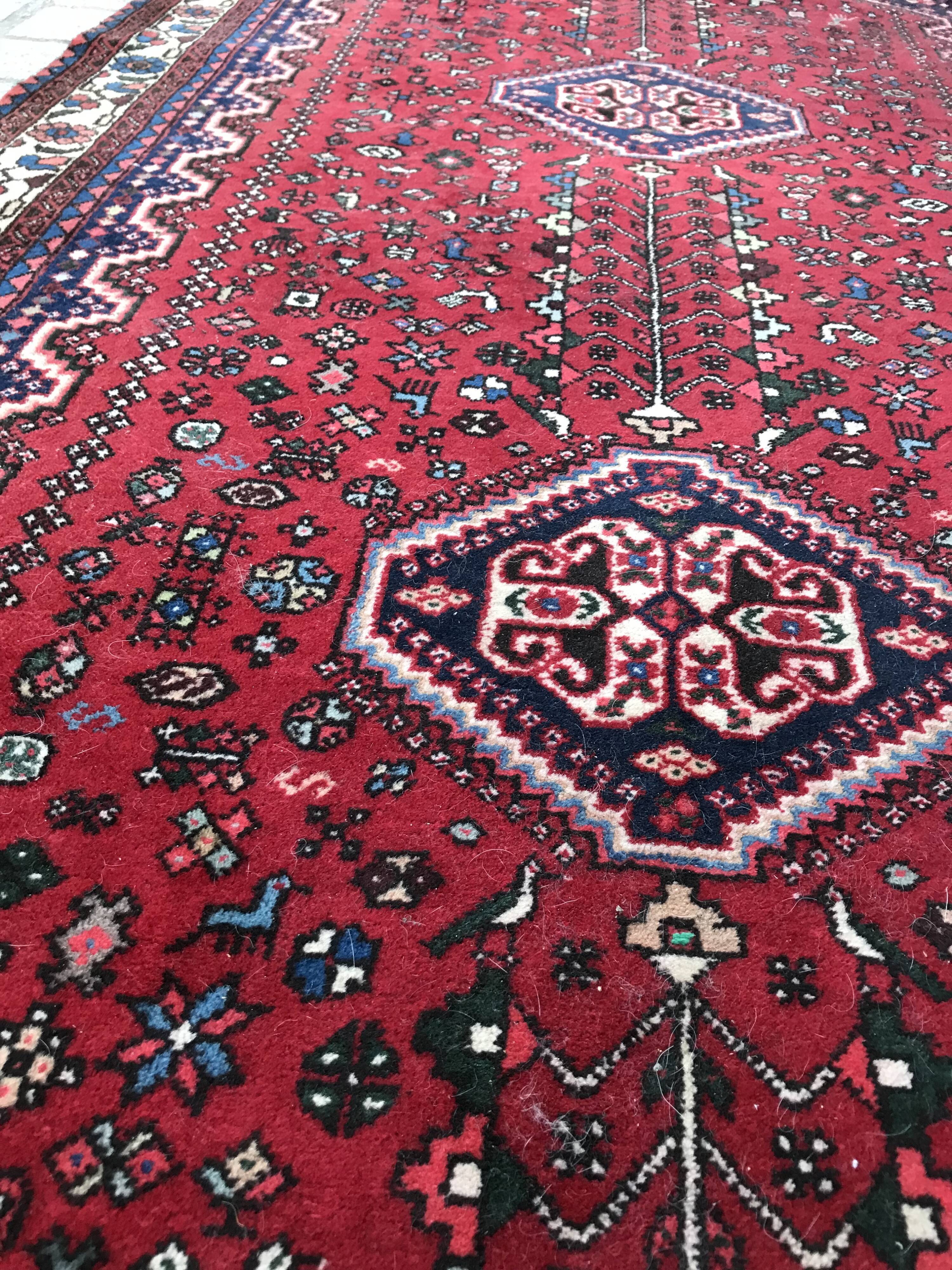 Carpet old corridor Persian abadeh done hand 107x297cm