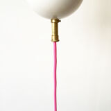 Hanging in opaline and teak Louis Kalff