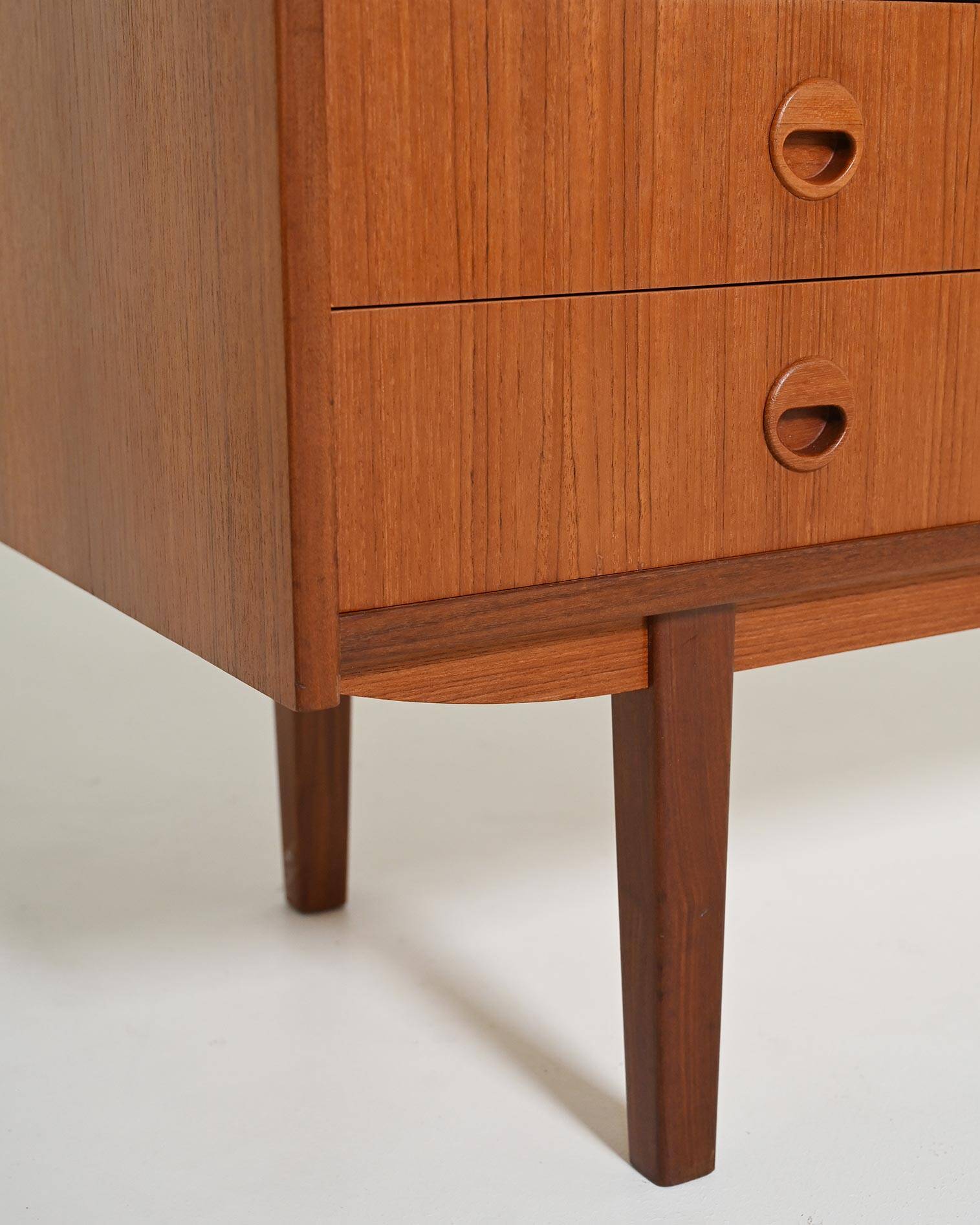 Scandinavian teak sideboard with pull-out shelf, 1960s