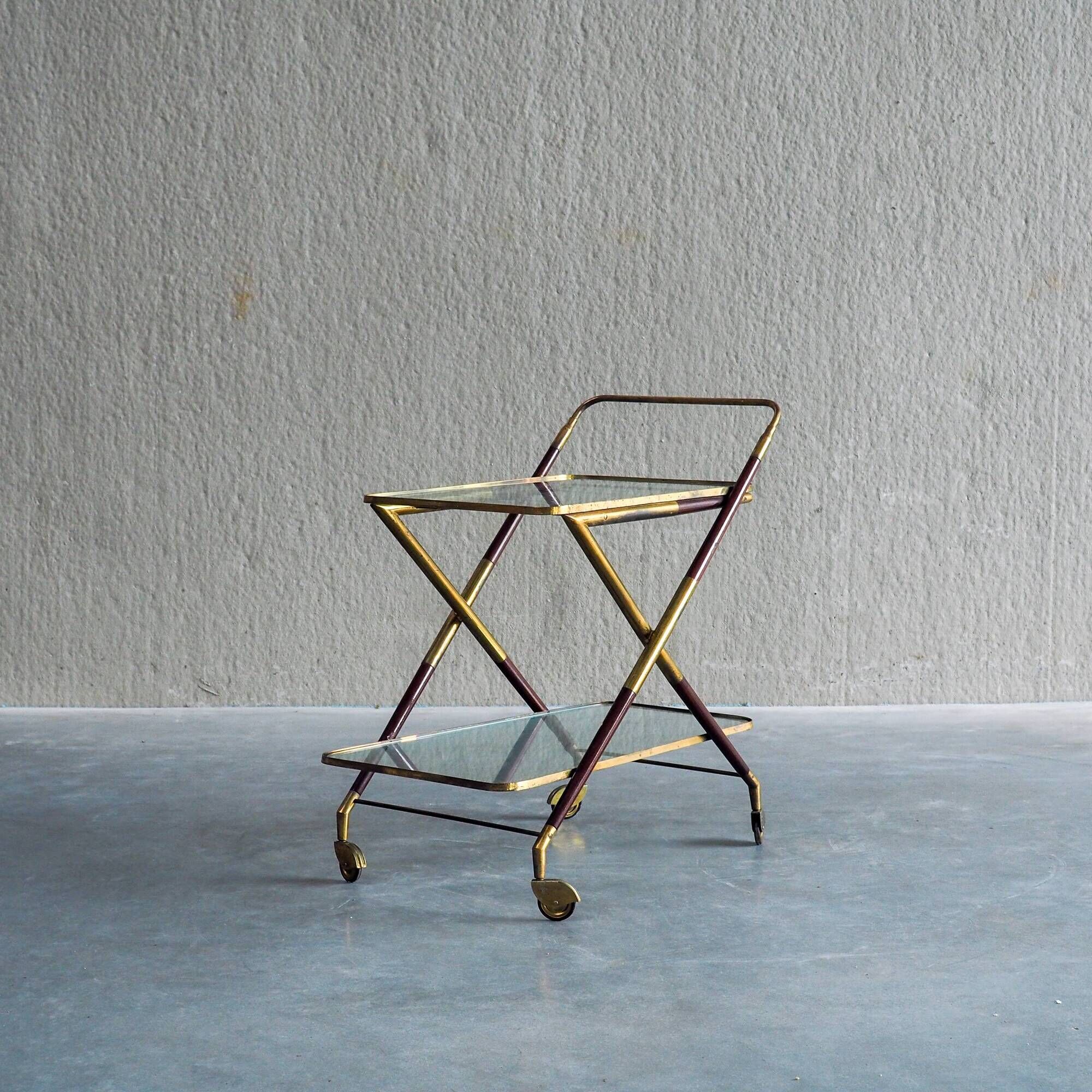 1950s Italian Bar Trolley, Attributed to Cesare Lacca