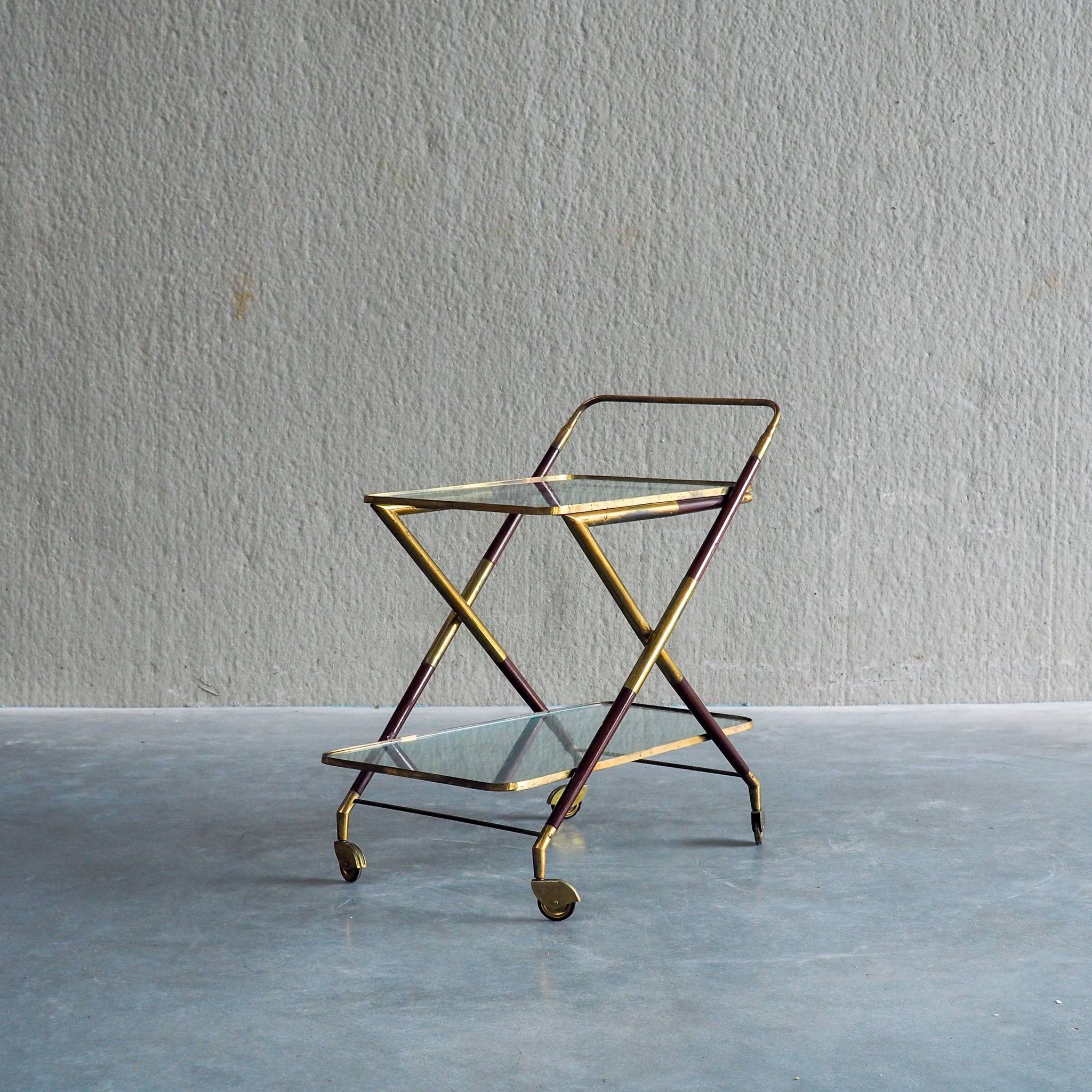 1950s Italian Bar Trolley, Attributed to Cesare Lacca
