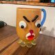 Vase chope verre Murano clown vintage