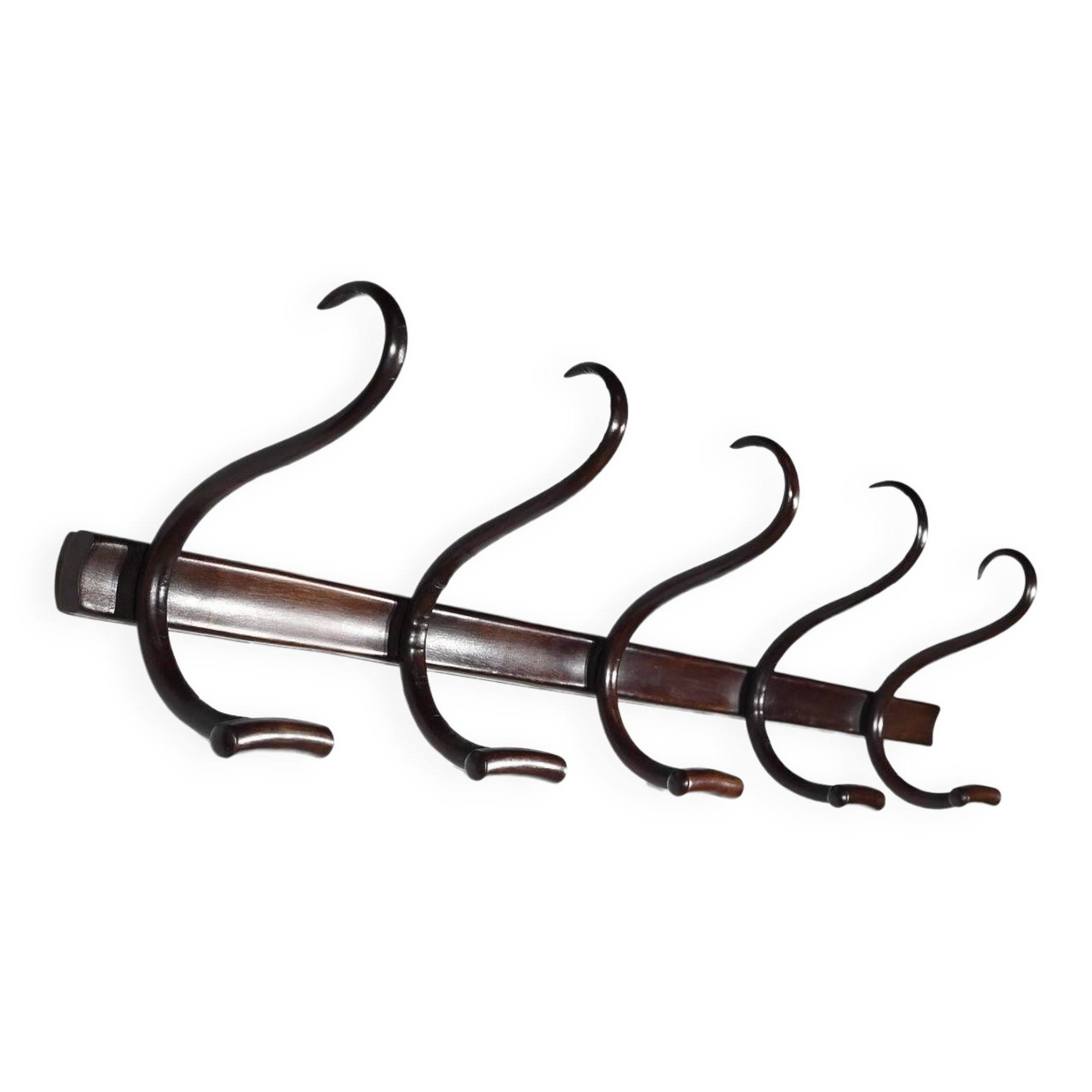 Cloakroom Coat Rack in Curved Beech, J&J Kohn – Early 20th Century