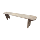 Raw light wood bench