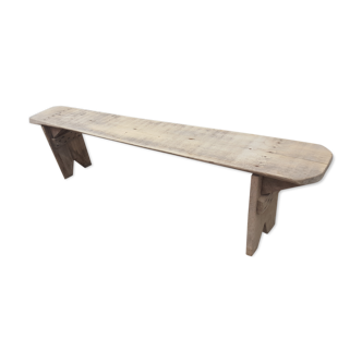 Raw light wood bench