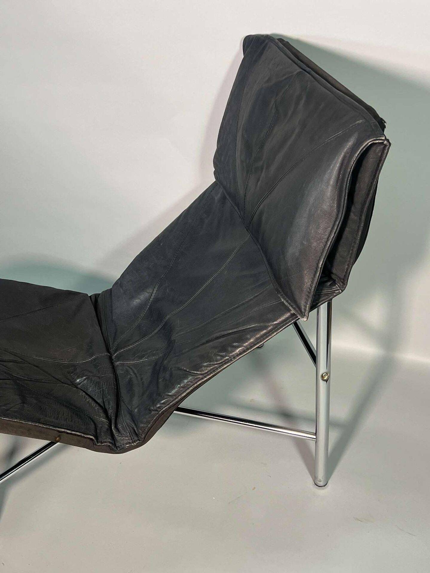 "Lounge Chair model 'Skye' Tjord Björklund for Ikea (1985, black leather)"