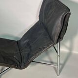 "Lounge Chair model 'Skye' Tjord Björklund for Ikea (1985, black leather)"