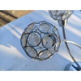 Vintage chrome metal pendant light