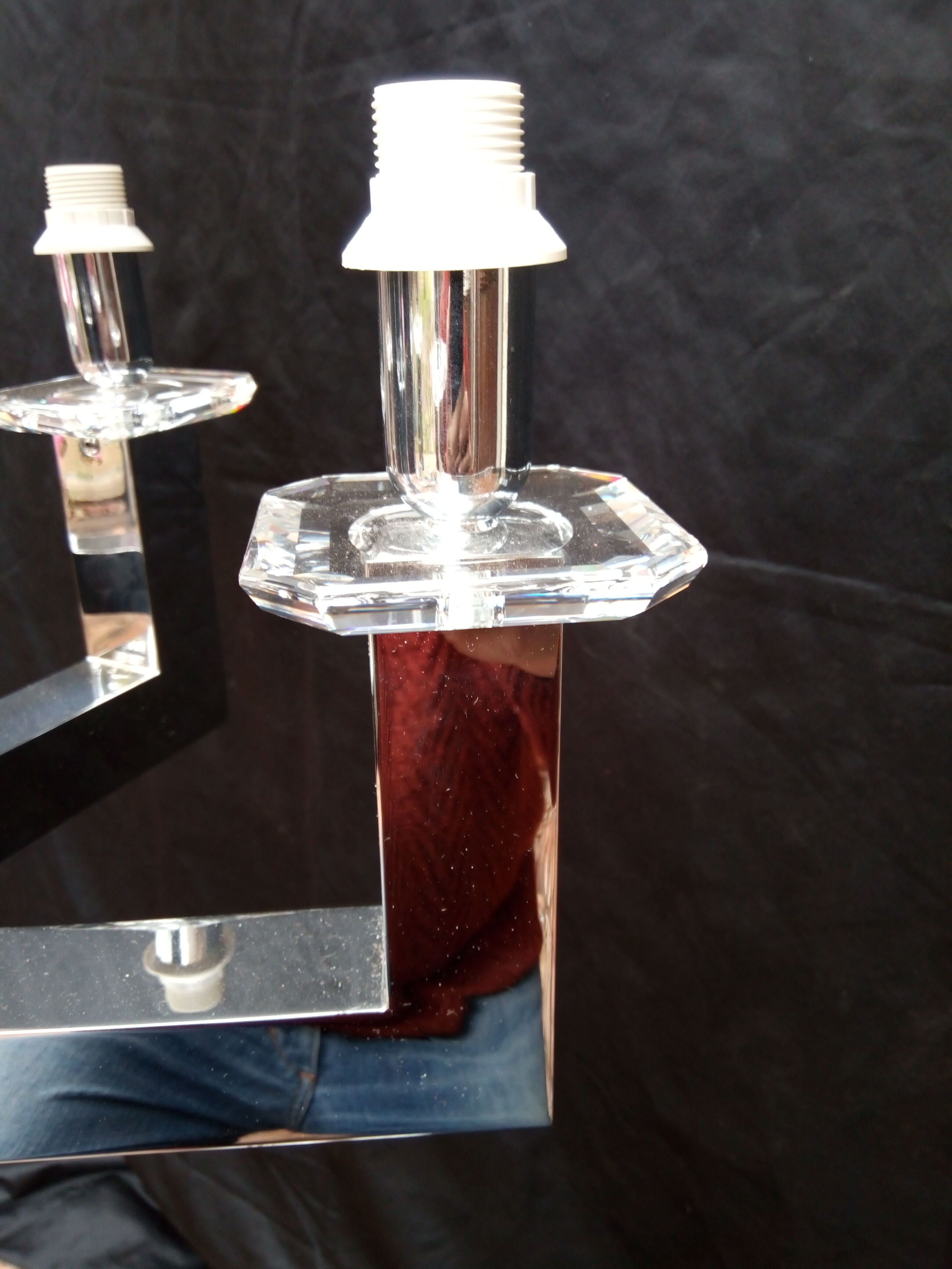 Chrome metal chandelier 70/80