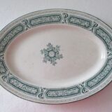 Plat ovale ancien en faïence Léon Bertrand Bordeaux