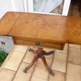 English style wooden side table with flaps