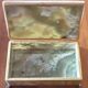 Alabaster Jewelry Box of superb alliance of green and ocher hues
