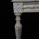 White wall lamp console Louis XVI style with pink marble top